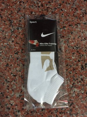 Nike襪子 /【圖騰款】【秋冬季厚款短襪】【白底金標】【現貨】