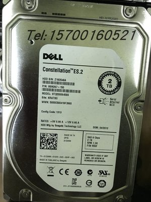 全館免運 DELL/戴爾 2TB SAS 7.2K 企業級 硬碟3.5寸 2T 伺服器硬碟 非SATA 可開發票