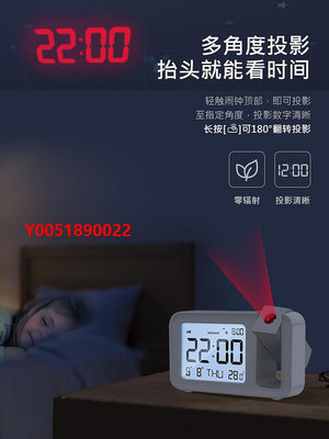 鬧鐘日本多功能投影鬧鐘桌時鐘學生用創意投射表床頭電子鐘起床神器