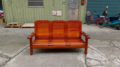 【安鑫】~實木製三人座 沙發椅 木板椅 實木椅 客廳椅 休閒椅【A2688】