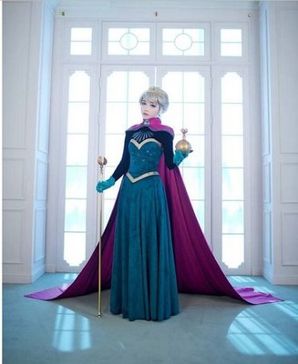 高雄艾蜜莉戲劇服裝表演服*童話系列*冰雪奇緣艾莎Elsa公主加冕禮服/購買價$3000元/出租價800元