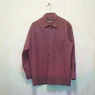 Daks 襯衫 長袖襯衫 磚紅 羊毛 重磅 極稀有 日本製 老品 復古 古著 Vintage