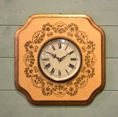 《齊洛瓦鄉村風雜貨》義大利復古裂紋金邊版畫掛鐘 時鐘
