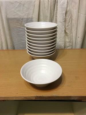 658二手 全新 双和 美耐皿 餐碗湯碗 白色