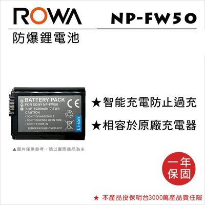【老闆的家當】ROWA 樂華 SONY NP-FW50 鋰電池