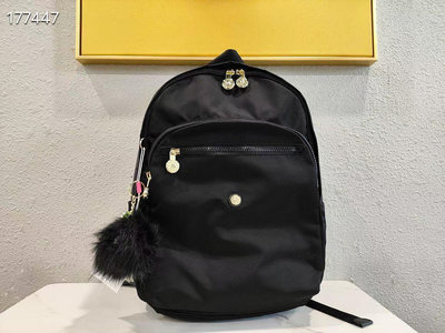 Kipling 猴子包 Ki3558 黑色 質感多口袋拉鍊款輕量雙肩後背包 筆電獨立夾層 背面可插行李箱 旅行 多功能 多夾層 大容量 防水 限時優惠