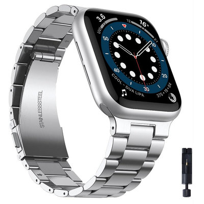 超薄不銹鋼錶帶適用於 Apple Watch ultra蘋果手錶87654321SE 45mm 41mm錶帶