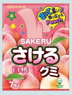 UHA味覺糖 撕吧水蜜桃軟糖 日本進口零食 JUST GIRL