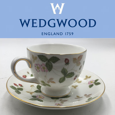 【皮老闆二店】二手真品  WEDGWOOD 瓷器 咖啡杯 下午茶杯組 草莓野莓組 紅507