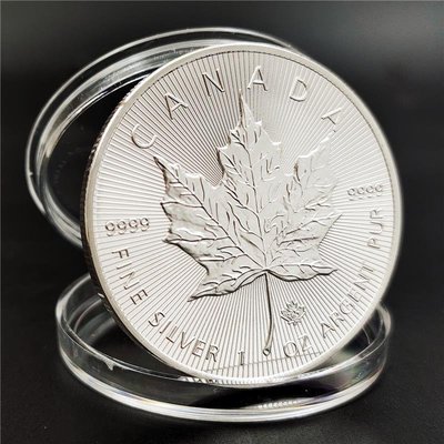 2021 年加拿大楓葉紀念幣共同體女王銀幣楓葉紀念幣 1 盎司銀 Pla-一點點