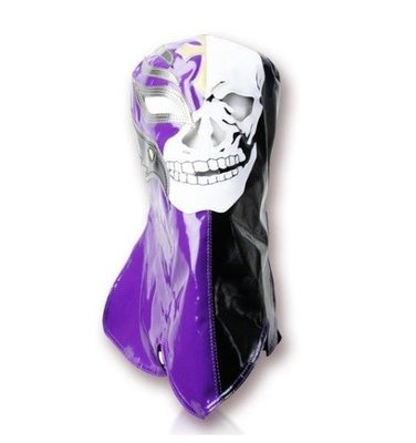 ☆阿Su倉庫☆WWE摔角 Rey Mysterio Purple Skull Replica Mask 官方正版619紫色骷髏面具 熱賣特價中