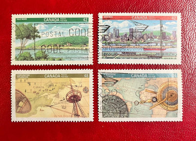 【二手】加拿大1992年發行國際青年郵票展紀念郵票，4全，信銷，品相 郵票 錢幣 收藏幣 【伯樂郵票錢幣】-722