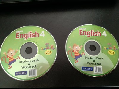 English 4 Student Book and Work Book New Go Super Kids 光碟2張