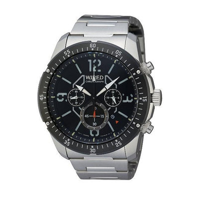 「官方授權」WIRED 時尚三眼計時腕錶 (AW8005X1)
