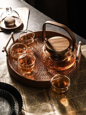 花茶壺套裝英式北歐風格玻璃加熱花茶杯花果茶煮茶茶壺下午茶茶具~特價