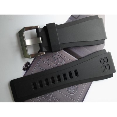 森尼3C-Bell &amp; Ross 橡膠錶帶 New Design / BR 柏萊士PU矽膠防汗手錶帶配件24 / 34mm-品質保證
