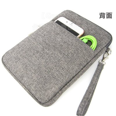 GMO 2免運Huawei華為MediaPad M6 8.4吋 拉鍊款亞麻布 手拿袋手機套 手機殼手拿頸掛 灰色