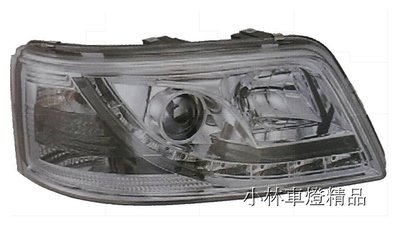 ※小林車燈※全新外銷版VW T5 04-10 晶鑽/黑框 一體式 DRL 日行燈 R8 LED 燈眉大燈組 特價中