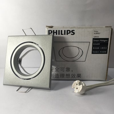 [清庫存]PHILIPS飛利浦 QBS025 可調整型 MR16 灰 7.2cm 崁燈 空台_PH430232