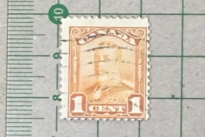 【郵卡庫2/KGV】加拿大1928年SC149，1分喬治五世，背貼舊票 SP7256
