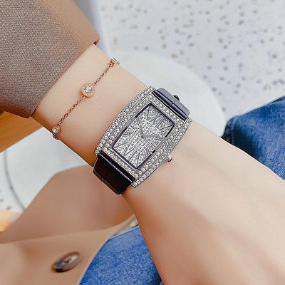 熱銷 詩高迪鑲鉆皮帶手錶腕錶女士方形復古潮流手腕錶熱銷新款女錶201 WG047