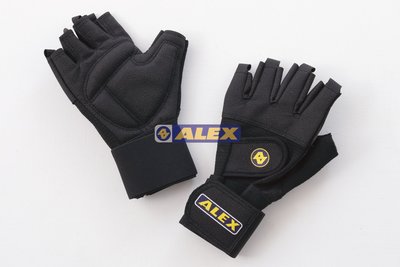 ALEX 體適能 第一品牌 重量訓練 防滑 保護 皮革手套 重訓手套 A-18