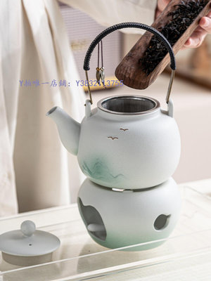 陶瓷茶壺 餐廳酒店小清新提梁壺功夫茶具套裝陶瓷中式現代簡約大號茶壺茶杯