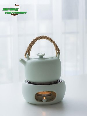 【熱賣精選】溫茶爐蠟燭煮茶爐小型保溫底座陶瓷溫茶爐耐熱銅片套裝暖茶器加熱泡茶壺茶道