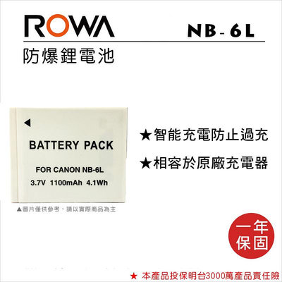 【老闆的家當】ROWA樂華 Canon NB-6L 副廠鋰電池