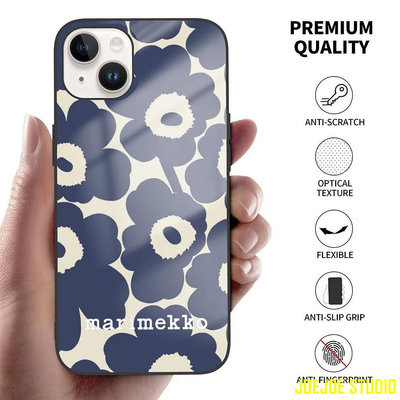 Cool Cat百貨Marimekko 豪華精緻手機殼防摔保護殼適用於 IPhone 15 14 13 Pro Max XR X XS Ma