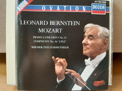 Bernstein,Mozart-Sym No.36'LINZ',P.c No.15,伯恩斯坦指揮維也納愛樂，莫扎特-第36號交響曲'林茲'，第15號鋼琴協奏曲