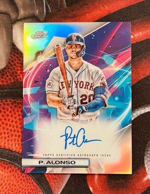 2022 Topps Chrome Cosmic Pete Alonso Variation Refractor Auto Mets CCA-PA