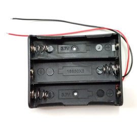 18650電池盒3顆 3.7V 18650鋰電池盒有電源線 適合電子實習或維修