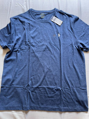 Ralph Laure by polo polo小馬刺繡logo男生短袖T恤 灰藍色 XL/TG號 全新正品 美國購回 現貨在台