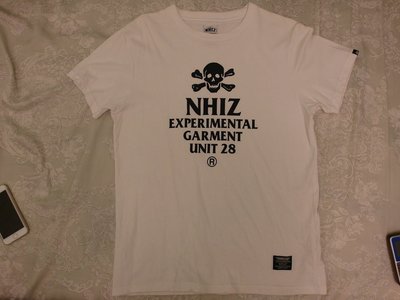 保證正品 NHIZ Neighborhood x IZZUE skull Tee t-shirt 白 M supreme