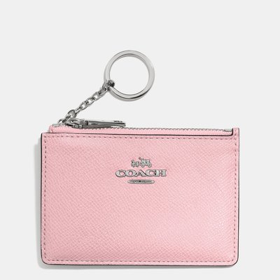Coco小鋪 COACH 52394 MINI SKINNY ID CASE  粉紅色鑰匙證件包