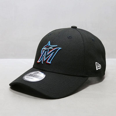 【現貨】NewEra帽子韓國代購MLB棒球帽A球隊款邁阿密馬林魚隊鴨舌帽潮黑色