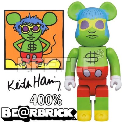 BEETLE BE@RBRICK ANDY MOUSE KEITH HARING 凱斯哈林 老鼠 庫柏力克熊 400%