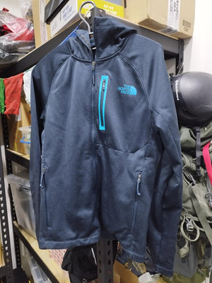 北面The North Face 二手中層保暖外套 XS 刷毛外套 藍 丈青 登山健行 保暖層