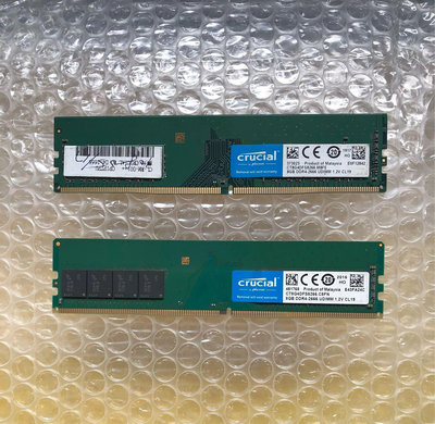 美光 Crucial DDR4 2666 8G*2條=16G 記憶體 單面 CT8G4DFS8266