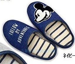 §A-mon日本雜貨屋§日本正版Ｍickey Disney米奇.低反發鞋底*室內拖鞋☆藍色*日本正版 現貨
