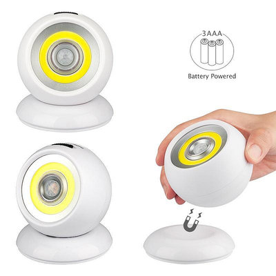 360度旋轉乾款LED人體感應小燈USB感應燈-來可家居