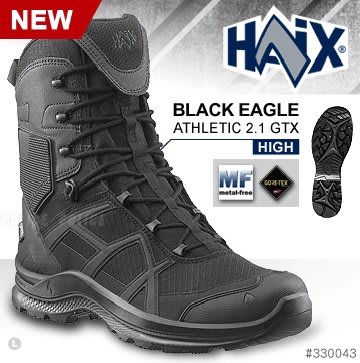 【EMS軍】德國HAIX BLACK EAGLE ATHLETIC 2.1 GTX HIGH 黑鷹運動高筒鞋(黑色)