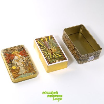 BOXx潮玩~現貨鐵盒版黃金新藝術 Golden Art Nouveau Tarot 絕美韋特塔羅牌