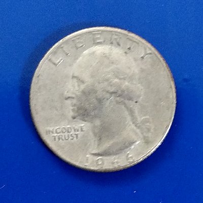 【大三元】美國錢幣- 1966年-25分1/4-QUARTER DOLLAR 1枚XF-重5.67克