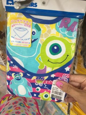 ☆Joan☆日本帶回嬰幼兒防水口水巾Disney迪士尼MONSTERS怪獸電力公司魔鬼沾三角造型領巾圍兜 2枚一組
