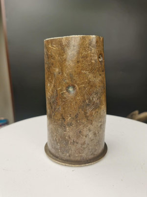 海外回流1917年制銅蛋殼，適用花器 筆筒，擺件。手機實物拍