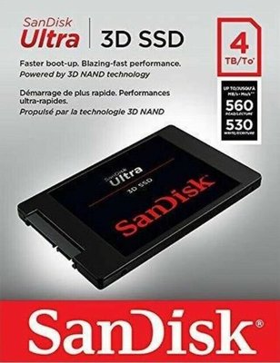 喬格電腦  SanDisk ULTRA 3D 4TB SSD 固態硬碟 5年保固