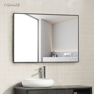 【熱賣精選】 Yishare 壁掛浴室鏡鋁框貼墻衛浴鏡洗手臺廁所化妝鏡衛生間鏡子