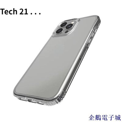 溜溜雜貨檔適用於 IPhone 14 13 12 PRO MAX PLUS 防摔保護透明手機硬殼的 Tech21 Evo 透